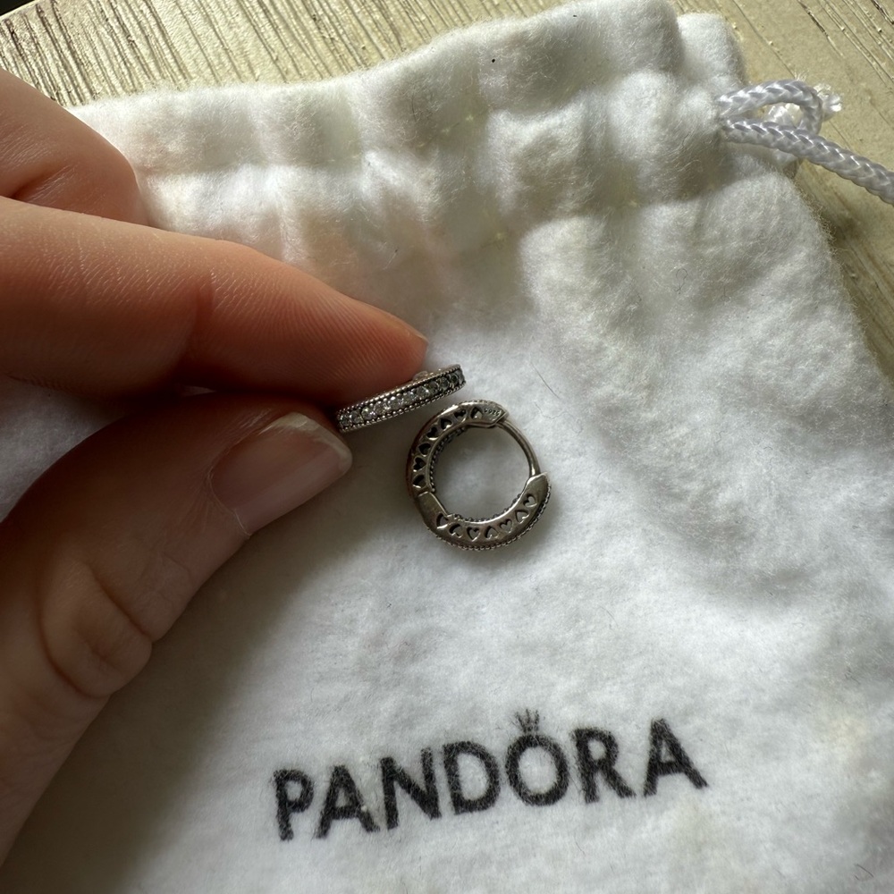 Pandora Silver Hoop Earrings